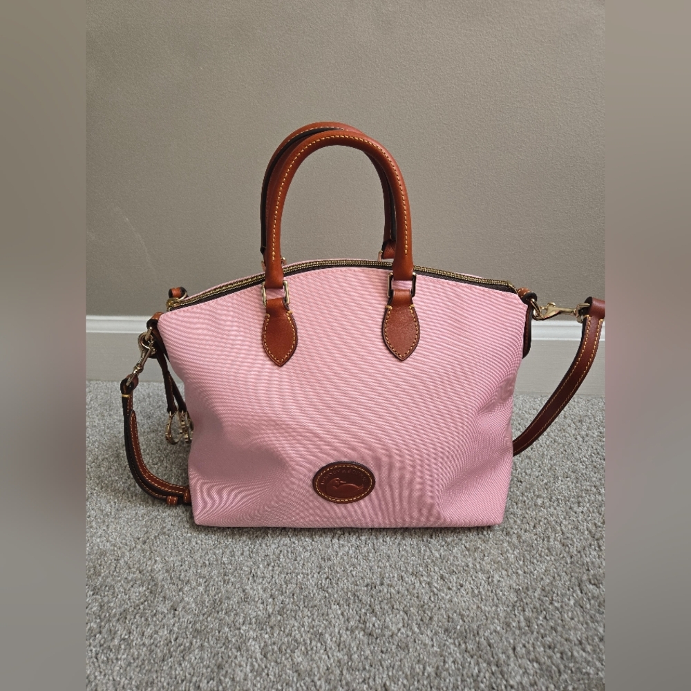 Dooney & Bourke Pink Nylon Satchel Shoulder Bag BRAND NEW